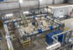 Interior of South East Water&rsquo;s Butler Water Treatment Works in Aylesford with pipework and treatment equipment