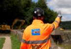 Costain worker on a United Utilities maintenance site in the North West of England
