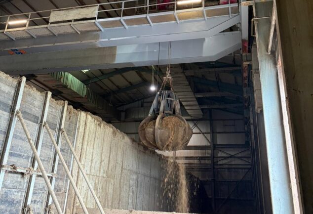 Steelpaint corrosion protection system applied to overhead crane inside a German biomethane composting hall