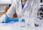 Laboratory glassware used for water treatment material research