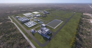Rendering of the planned Bob Derrington Water Reclamation Plant in Odessa Texas
