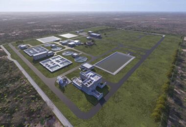 Rendering of the planned Bob Derrington Water Reclamation Plant in Odessa Texas