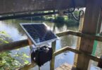 Portable ESNET water quality monitor installed beside the River Medway