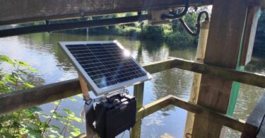 Portable ESNET water quality monitor installed beside the River Medway