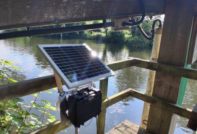 Portable ESNET water quality monitor installed beside the River Medway