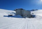 Statkraft hydropower plant building surrounded by snow in Vik municipality, Norway
