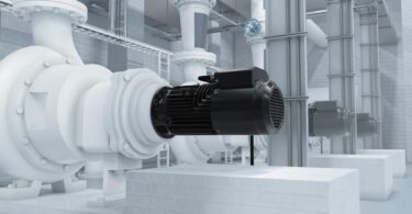 ABB integrated variable-speed motor installed on a water pumping system