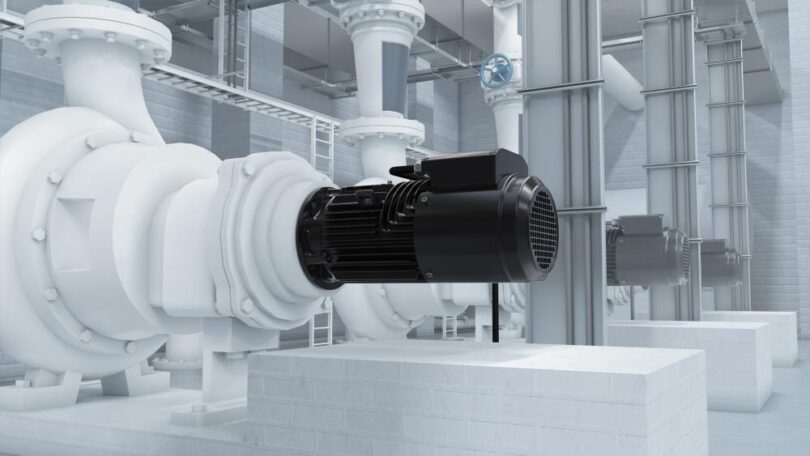 ABB integrated variable-speed motor installed on a water pumping system