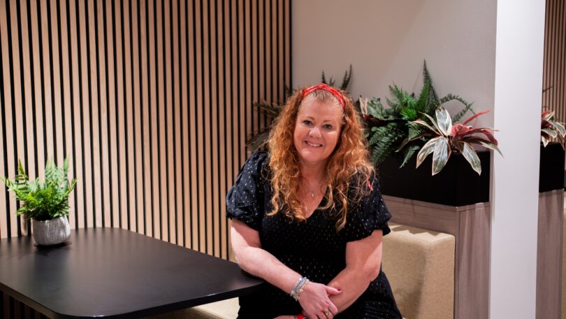 Lissa Wood, Director of SME Customers at Wave, seated in the company’s office
