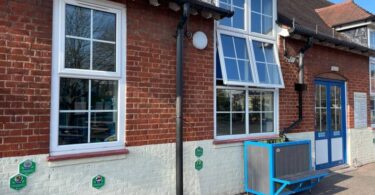 SuDS rainwater planters installed at a school in Merton, London