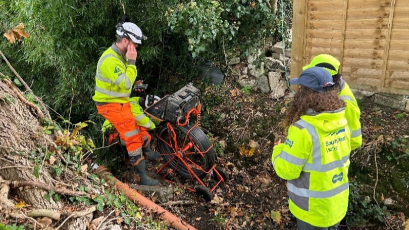 South West Water and Glanville Environmental teams investigating a drainage misconnection