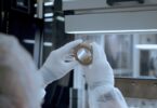 GF technician inspecting a SYGEF Ultra high-purity piping component