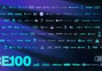 BE100 2026 graphic displaying logos of 100 companies selected for the Blue Earth investment programme