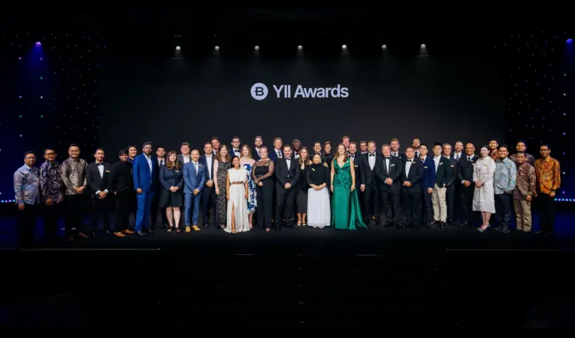 Winners of the Bentley Systems 2026 Year in Infrastructure Awards gathered on stage in Singapore