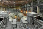 Industrial equipment at UPM Nordland Papier paper mill in Dörpen, Germany